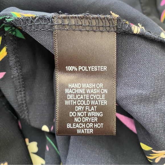 Lulus Herbaceous Babe Navy Floral Long Sleeved Shift Dress Women’s Size Small - Picture 15 of 16